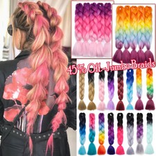 Box Braids Jumbo Braiding Hair Extensions Twist Ombre Braids Dip Dye for human T