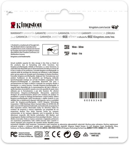 Kingston 64GB microSDXC Canvas Select Plus 100MB/s Read A1 Class 10 UHS-I Memory - Picture 4 of 8