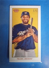 2023 Topps 206 Prince Fielder 1/1 Ty COBB back + Tolstoi /4 SSP 4-card run backs