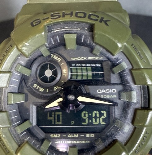 Men’s Casio G-Shock Illuminator Digital Analog Watch GA700UC Army Green Olive - Picture 3 of 7