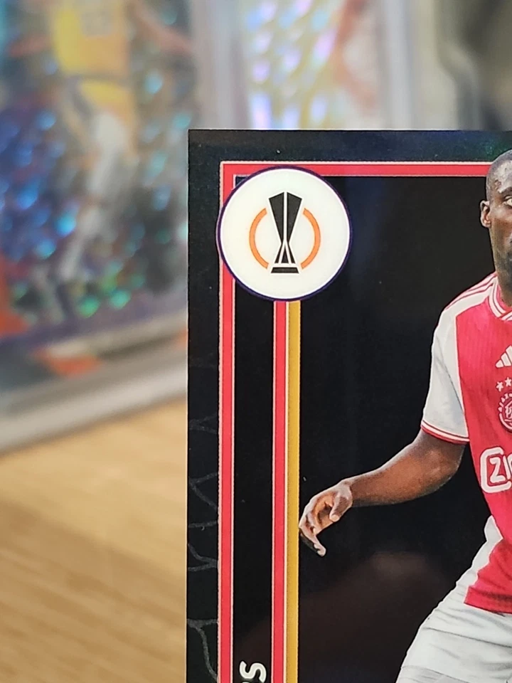 2023-24 Topps Merlin Chrome refrator preto Carlos Forbs #5/10 SSP Rookie Ajax - Imagem 3 de 4