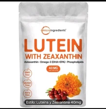 Micro Ingredientes Luteína & Zeaxantina 40mg Cápsulas Blandas, 240 Unidades,