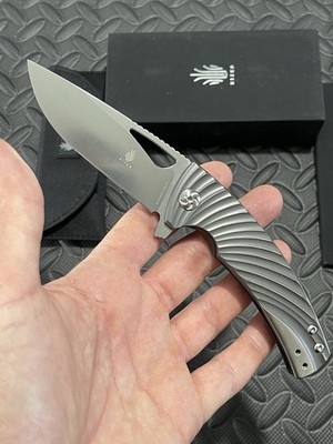Kizer Knives - Kyre - Milled Titanium Scales w/ a S35VN Blade.