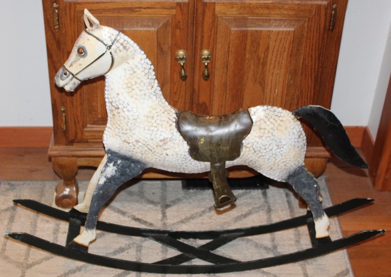 Vintage Antique Metal Rocking Horse Toy Decoration Farmhouse Decor Farm Life
