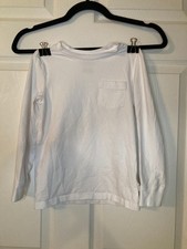 Tommy Bahama Kid's 100 Cotton White Long Sleeve Shirt - Chest Pocket - Size 5/6