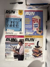Lot Of 4 Run / Commodore Magazines 1989 September-December