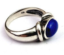 Elegant Ring Natural Stone LAPIS LAZULI 925 Silver Z361
