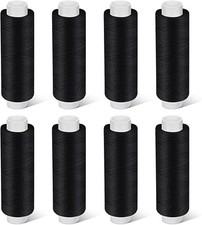 8 Rolls Black Thread for Sewing 200 Yards Each Roll Sewing Thread  Polyester