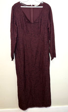 Vintage 90s Eddie Bauer Dress Womens Medium Floral Flowers Maxi Dark Romantic