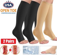 2× Breathable Fabric Medical Compression Soc...