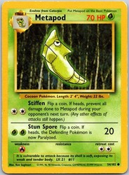 Metapod 54/102 Base Set Unlimited Common