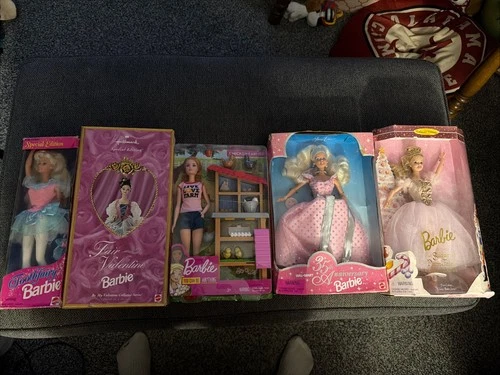 Barbie You Can Be Anything Chicken Farmer Doll & Playset + 5 Vintage Barbie Lot