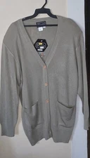 Vintage Rochelle California Cardigan X-Small Taupe Long Sleeve Granny Core NWT