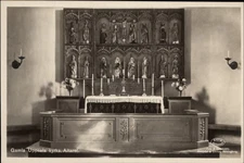 RPPC Gamla Uppsala kyrka Altar Uppsala Sweden vintage real photo postcard x996