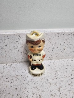 Origninal 1961 Bobble Head Nodder Houston Astros Mini Miniature White Base Rare