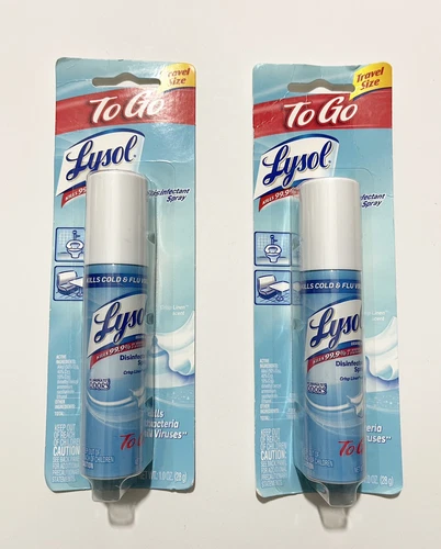 LYSOL TRAVEL SIZE To Go 喷雾消毒剂 1 盎司脆亚麻香味 - 第 1 张/共 2 张