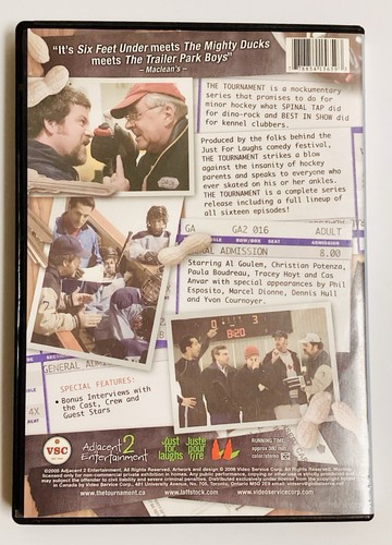 The Tournament Complete Series 2 Disc Set Hockey, Al Goulem, Christian Potenza - Picture 2 of 2
