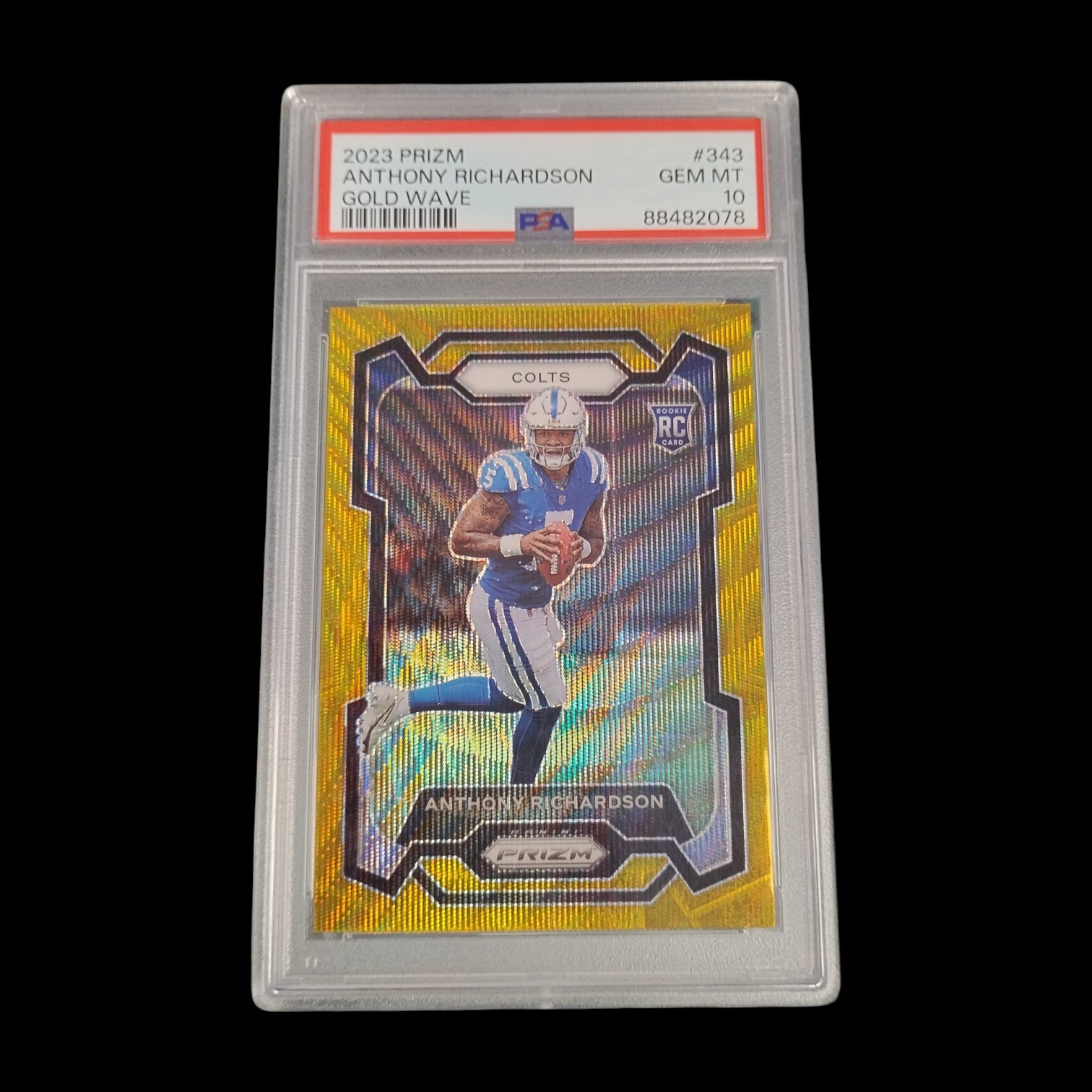 2023 Panini Prizm Anthony Richardson Gold Wave Rookie /10 PSA 10