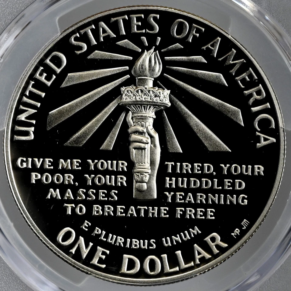 1986-S $1 OLYMPIC PROOF SILVER DOLLAR COMMEMORATIVE PCGS PR70 DCAM #49031878 - Image 3 of 4