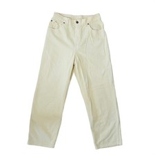 Vintage 90s Nordstrom light yellow high rise straight leg pants 10