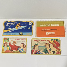 Atomic Vintage Sewing Needle Book Advertising Card Atomic Susan Happy Montgomery
