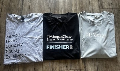 JPMORGAN Chase Bundle 4 2xl Shirts Corporate Challenge Lot