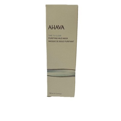 AHAVA Time to Clear Purifying Face Mud Mask 3.4oz 100ml SEALED Exp 03/27