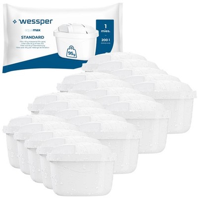 Wasserfilter 20x Wessper Aquamax kompatibel mit Brita Dafi Aquaphor Wessper