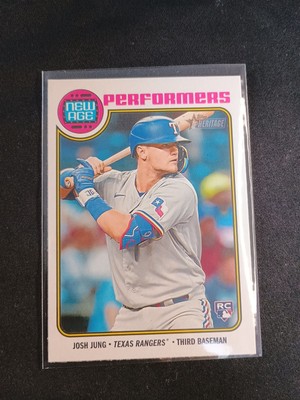 2023 Topps Heritage Baseball Josh Jung RC NA-17 Texas Rangers 