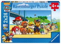 Heldenhafte Hunde. Puzzle 2 X 24 Teile Spiel Kinderpuzzle Standard 2X12, 2X24