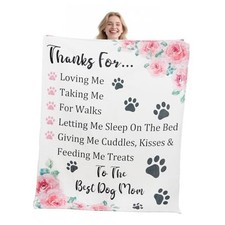 Dog Mom Gifts for Women, Thanks Dog Mom Gifts for Dogs Lovers Owners, Soft