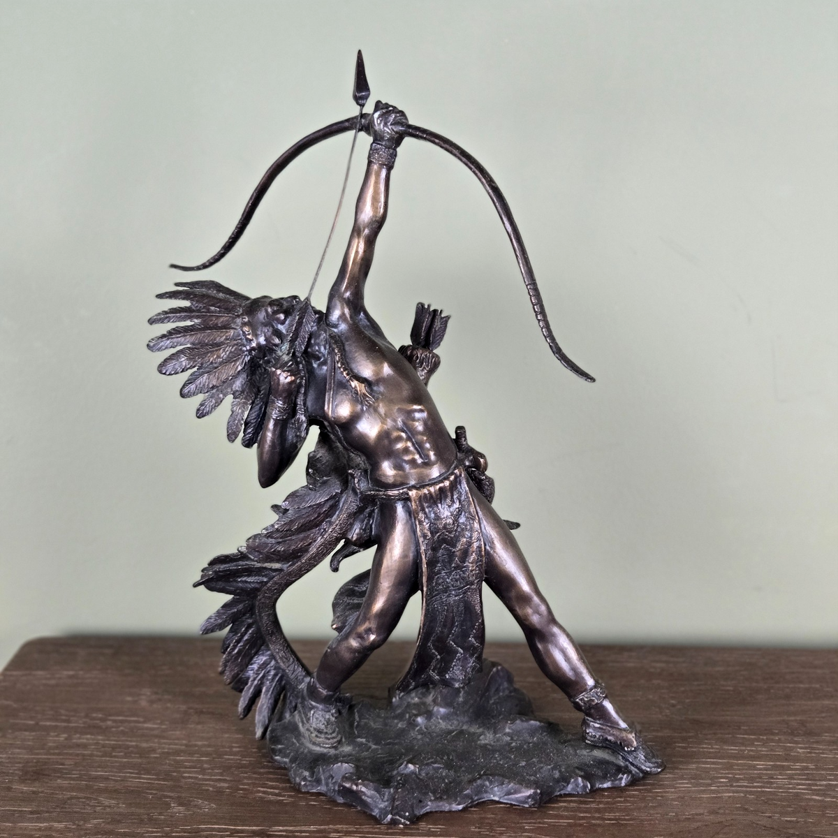 15in Starshooter Lincoln Fox Bronze Statue Marked 1988 Indian