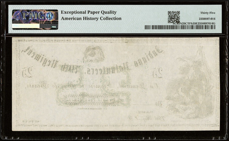 1861-1865 INDIANA Sutler Scrip Civil War 79th Regiment Volunteers Bank ...