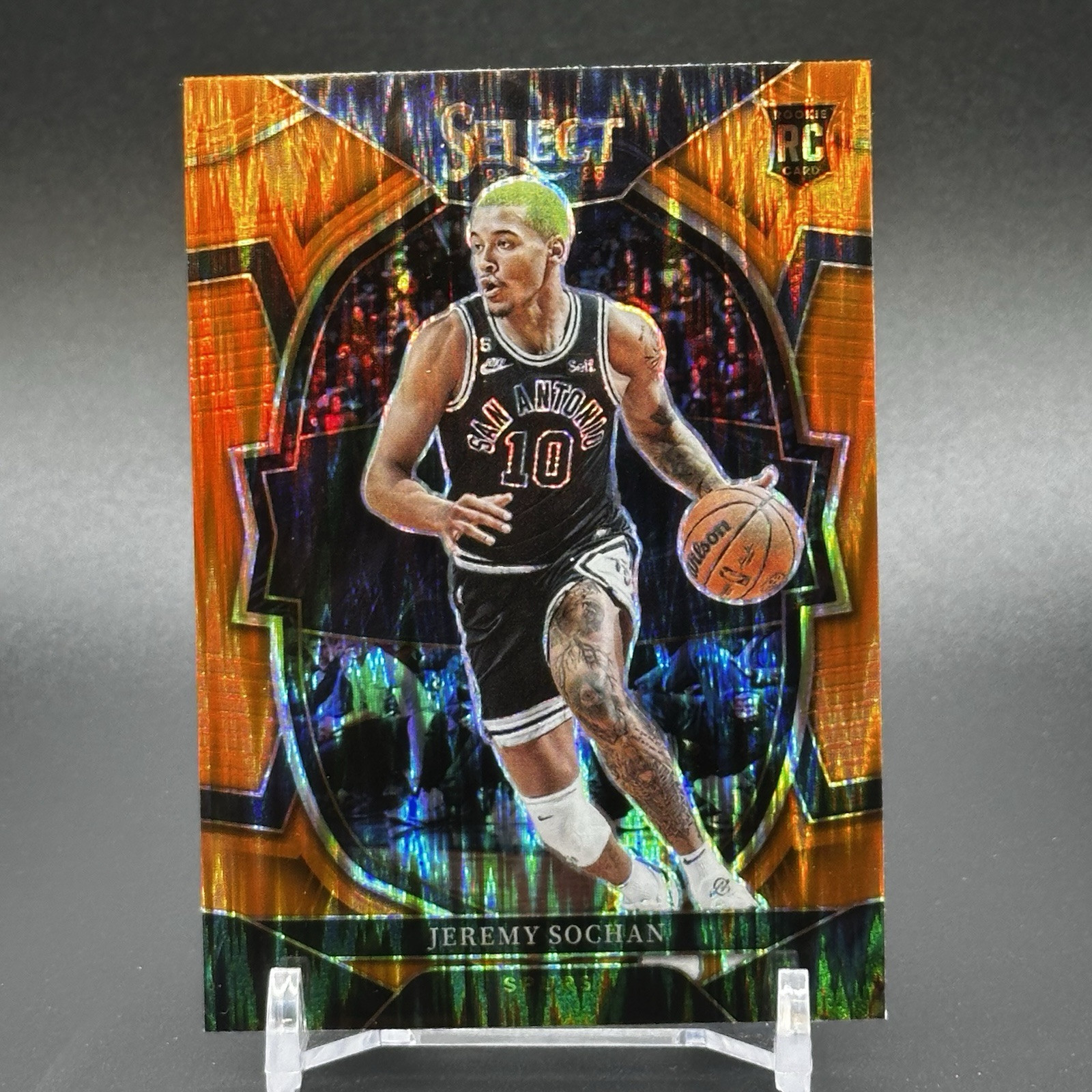 2022 Panini Select Orange Flash Jeremy Sochan RC #86 - Spurs Rookie