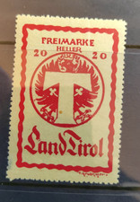 AUSTRIA 1919-20 20 HELLER LAND TYROL PARCEL CONTROL STAMP MINT
