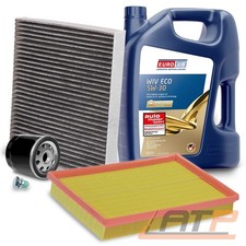 INSPEKTIONSPAKET FILTERSATZ SET A+5L EUROLUB 5W-30 FÜR VW POLO 9N 1.4