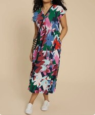 Size 10 Regular floral White Stuff  tiered summer dress with pockets.