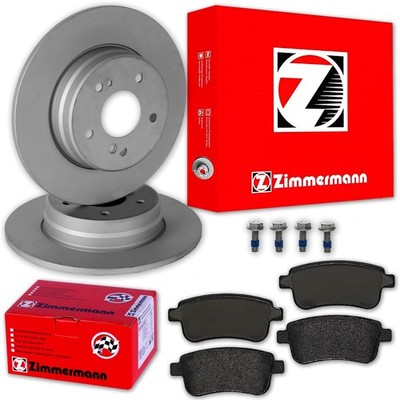 Zimmermann BREMSSCHEIBEN 260mm + BELÄGE HINTEN passend für RENAULT ZOE