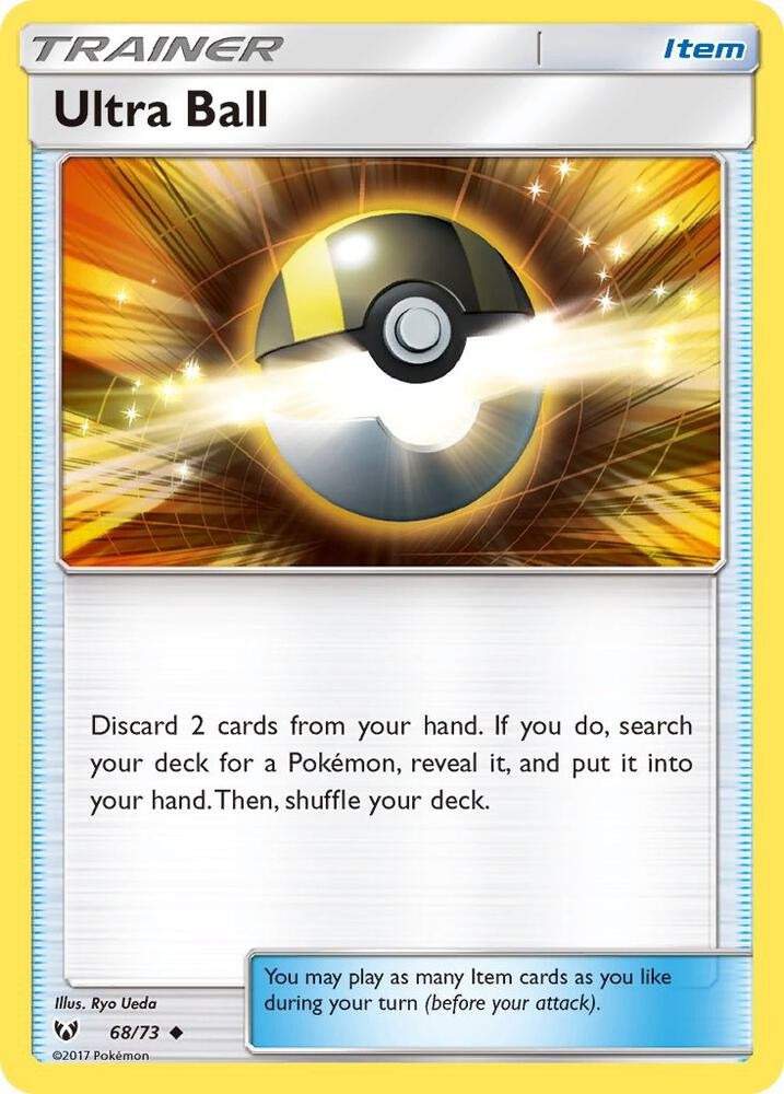 Ultra Ball #68/73 Shining Legends Uncommon Pokemon TCG LP