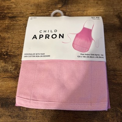 Hobby Lobby Pink Ombré Child Apron 12 in x 19 in