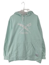 IRIEDAILY Hoodie Herren Kapuzenpullover Türkis Logo Gr. L Streetwear