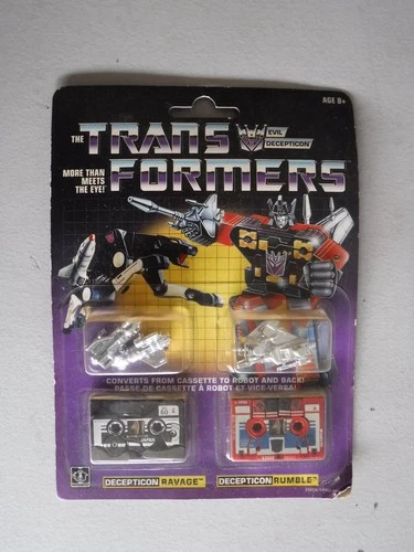 Transformers: Vintage G1 Cassette 2-Pack Decepticons Ravage and Rumble Collec...
