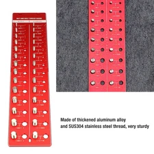 Nut and Bolt Thread Checker 14 Metric 14 Standard Sizes Bolt and Nut Identifier
