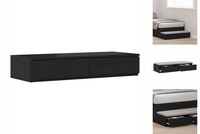 Bett-Schubladen Schwarz 100X36,5X16,5 Cm Spanplatte