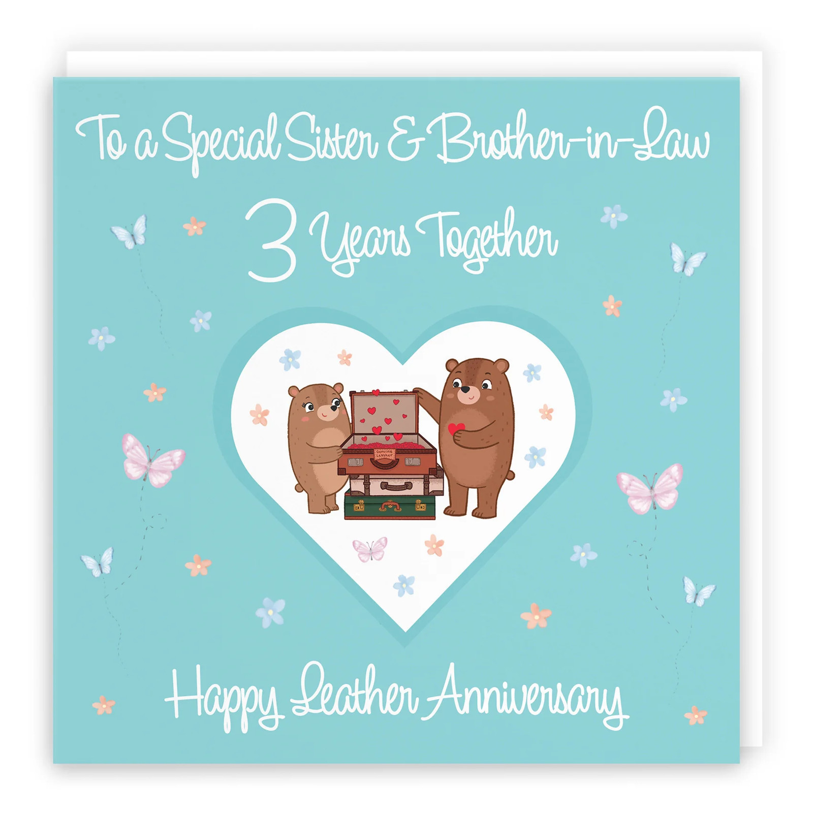 3rd Sister & Brother-in-Law Anniversary Card Romantic Meadows