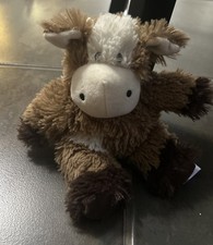 WARMIES 9" Cozy Plush Junior Brown White Cow weighted with flaxseed lavender