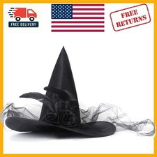 Magical Silk Witch Hat with Floral Accents  Feathers - Great for Kids  Adults
