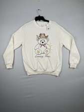 Zoe  Liv Women  s Country Music Teddy Bear Graphic Sweatshirt Size SMALL