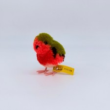 STEIFF Wollminiatur Vogel ROTKEHLCHEN 7111/08 KF Jahr 1970 8 cm GESCHENKIDEE