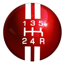 Rally Red 2-18 Rally Shift Knob Mustang V6 Gt 05-10 W White 5-speed Shift...